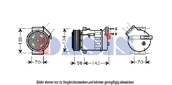 AKS DASIS Компрессор, кондиционер 851886N